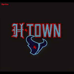 Nouveau motif <span class=keywords><strong>de</strong></span> transfert en strass pour l'équipe <span class=keywords><strong>de</strong></span> football des Houston Texans, motif thermocollant pour t-shirts et sweats à capuche - Product Image 3