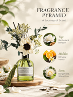 Diffuseur de parfum d'ambiance de luxe OEM avec fleurs séchées, écologique et à combustion longue durée