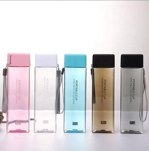 Plastic portable water bottle private label plastic cup eco-friendly water bottles with custom logo
