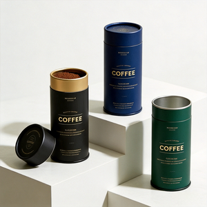 Tubes en carton écologiques personnalisés pour emballage alimentaire, bonbons, thé, café, grains – Impression <span class=keywords><strong>de</strong></span> logo, taille et design sur mesure - Product Image 1