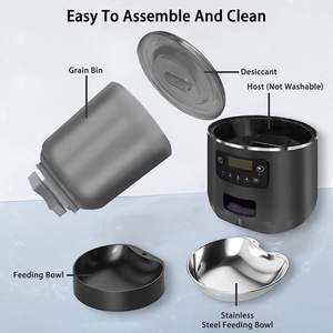 WiFi Smart 4L Mangeoire pour animaux de compagnie avec bol arrondi Distributeur automatique d'eau alimentaire sans carte en plastique portable pour chiens chats - Product Image 2