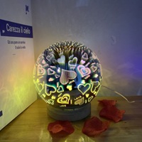 Nieuwe Dynamische Sterrenhemel Licht Desktop 3D Creatieve Klein Nachtlampje Usb Decoratieve Glazen Bol Licht