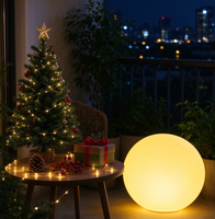 Boule lumineuse LED d'extérieur, lumière RGB changeante de couleur, sphère illuminée pour la décoration de jardin, fête, Noël, rechargeable