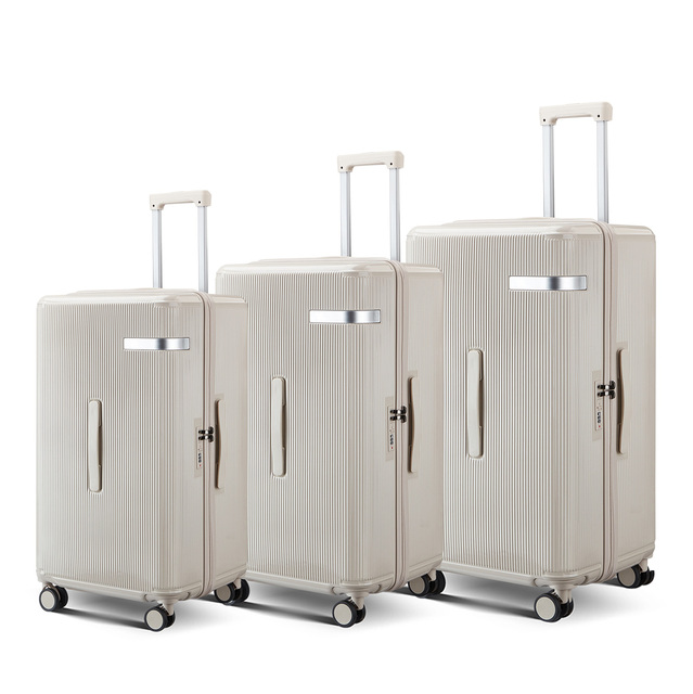 High Quality 20 24 26 28 Inch Pc Suitcase Custom Lightweight Hard Shell 3 Piece Travel Suit case Luggage Sets with Cup Holder