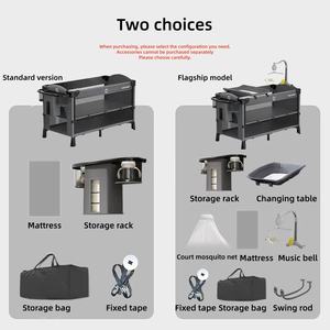 <span class=keywords><strong>Lit</strong></span> bébé multifonctionnel transfrontalier, <span class=keywords><strong>lit</strong></span> pour nouveau-né, <span class=keywords><strong>lit</strong></span> modulable, <span class=keywords><strong>lit</strong></span> pliable, berceau en métal, chambre à coucher, hôpital - Product Image 2