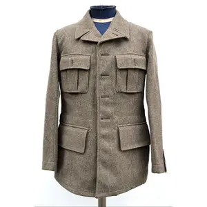 男装复古瑞典战术合身羊毛外套束腰外衣二战M39舞台剧表演制服