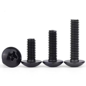 TM Black Oxide Phillips Head Flat Head Screws Large Flat Head Machine Screws Mushroom Head Class 8.8 Plain Carbon Steel - Product Image 2