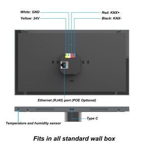 Nhà máy cung cấp KNX eib hệ thống nhà thông minh sản phẩm tường thiết bị chuyển mạch màn hình cảm ứng bảng điều khiển cho tự động hóa nhà - Product Image 3