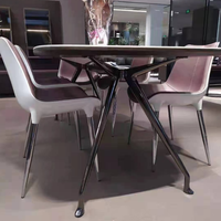 Pieds de table de salle à manger modernes en aluminium noir réglables en forme de Z, base de bureau rectangulaire, quincaillerie pour salon et hôtel