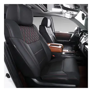 Hot Sale 2023 Lederen Originele Custom Auto Seat Covers Full Set Met Waterdicht Leer Voor Toyota Toendra 2008 2021