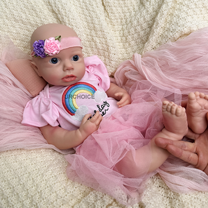 Muñeca Reborn Artística de 18 Pulgadas, Realista, Cuerpo de Silicona Pura Suave al Tacto, Diseño Libre, Coleccionable para Entusiastas del DIY - Product Image 3