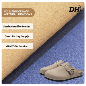 Cuir synthétique en microfibre de daim souple de 1,4 mm, cuir synthétique en microfibre de <span class=keywords><strong>nubuck</strong></span> pour la tige des chaussures <span class=keywords><strong>Birkenstock</strong></span> - Product Image 1
