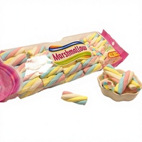 Guirlandes de guimauves torsadées arc-en-ciel saveur fruitée en sachet – Confiserie moelleuse