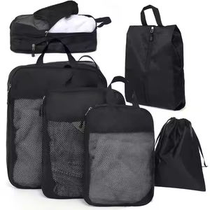 Ensemble de sacs de rangement compressibles - 6 pièces - Tissu polyester pliable carré pour l'organisation des bagages de voyage - Product Image 2