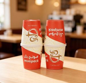 Vasos de Papel para Café, Suministros de Embalaje Compostables y Biodegradables, Portavasos de 6oz, Contenedor de Alimentos, Vasos Desechables para Bodas - Product Image 1