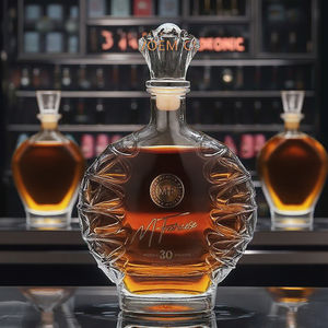 زجاجة خمور من الزجاج الكريستالي قابلة للتخصيص بسدادة JP-04 - Product Image 1