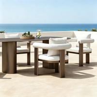 Ensemble de mobilier de jardin : tables et chaises d'extérieur en aluminium pour terrasse, idéal pour hôtels et espaces extérieurs