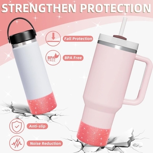 Housse de protection en silicone personnalisée avec logo pour bouteille d'eau sportive, compatible avec les bouteilles en acier inoxydable de 12 à 24 oz - Product Image 4