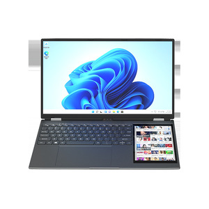 Ordinateur <span class=keywords><strong>portable</strong></span> professionnel <span class=keywords><strong>tactile</strong></span> double écran 15,6 + 7 pouces, haute qualité, prix bas, 16 Go de RAM DDR4, disque dur, Windows 10 - Product Image 1