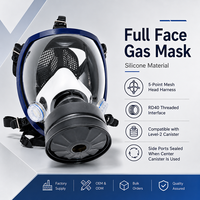 Masque à gaz intégral en silicone CF02 avec filtre RD40 Niveau 2 pour peinture, soudage, meulage, harnais en maille, étanchéité par prise, OEM CE Usine