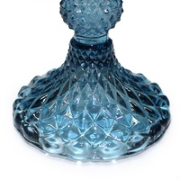 LANGXU Mini Tulipe de Lecture pour Boule Chandelier Vintage Globe Bleu Translucide Jaune Luminescent Design Forme Diamant pour