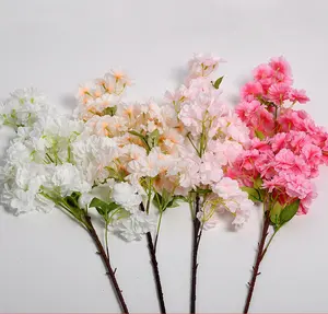 YOPIN-147 Wholesale Artificial Cherry Blossom Silk Sakura For Wedding Centerpieces