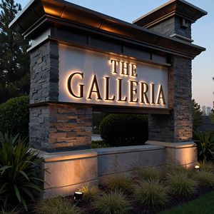 Lettres en acier inoxydable dorées 3D personnalisées, imperméables, éclairées, <span class=keywords><strong>pour</strong></span> monument extérieur, <span class=keywords><strong>pour</strong></span> hôtel, centre commercial, entrée de plaza - Product Image 3