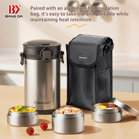 84OZ Thermos Lunchbox BPA-frei Zweistufig 3-Schicht Edelstahl Isolierter Thermobehälter Lebensmittelbehälter Erhitzbar