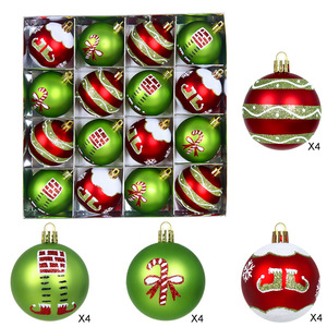 Nouvelles Boules <span class=keywords><strong>de</strong></span> Noël pour la Maison, 6 cm, 16 pièces, <span class=keywords><strong>Grinch</strong></span> Vert Rouge, Plastique Électroplaqué, Mini, Étanche, Respectueux <span class=keywords><strong>de</strong></span> l'Environnement - Product Image 6