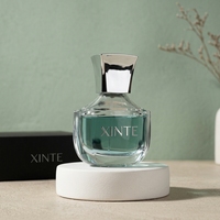 Flacon de parfum en verre givré avec logo personnalisé, 50 ml, flacons de luxe avec pompe pulvérisatrice pour huile de parfum, flacon pulvérisateur avec emballage en boîte