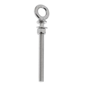 สลักเกลียวตาไก่แบบยาวทำจากสแตนเลส พร้อมแหวนรองและน็อต - Product Image 1