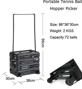 Panier à balles de tennis portable et léger à roulettes, porte-balles de pickleball et de tennis avec utilisation sportive, fabriqué en plastique et en métal - Product Image 3