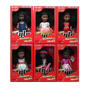 6 poupées noires en vinyle mélangé 14 pouces <span class=keywords><strong>pour</strong></span> bébé, fille, afro-américaine, <span class=keywords><strong>pour</strong></span> enfants avec de longs cheveux - Product Image 5