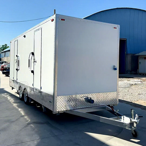 Luxury Portable Toilet Trailer with 2 Stall Shower Eco-Friendly Design for Apartment Use Mobile VIP Restroom Double Door - Product Image 1