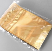 Sachets Doypack Imprimés en Mylar Doré Métallisé PE de Qualité Alimentaire avec Fermeture Zip Colorée, Épaisseur 16C, en Feuille d'Aluminium Anti-Humidité