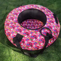 Tubo de Nieve Inflable de 70~120 cm con Asas de Seguridad para Diversión al Aire Libre en Invierno, Trineo Grande para Deslizarse