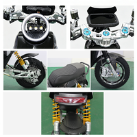 Motocicleta Eléctrica de Turismo DY-FREE 3000W >80km/h 60V/72V Batería LiFePO4 de 70Ah Neumático Grueso Ultra Resistente al Frío para Rusia
