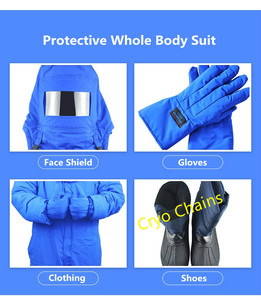 Sombrero de trabajo de protección de temperatura profunda, resistente al frío criogénico protector <span class=keywords><strong>facial</strong></span>, certificado CE - Product Image 2