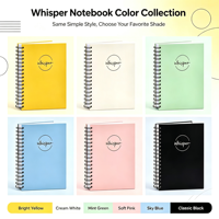 Carnet de notes/agenda personnalisé avec couverture rigide spirale, impression CMJN, options papier/tissu/PP/PVC, format B5/B6