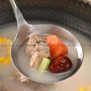 ชุดอุปกรณ์ครัวสแตนเลส Baoxinshi ด้ามไม้ ช้อนสแตนเลส 304 ชุดตะหลิว ชุดอุปกรณ์ทำอาหาร - Product Image 3