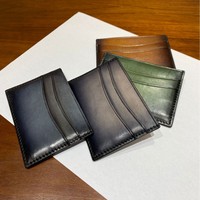 Dompet Kartu Premium Vintage Tanpa Penutup, Bahan Gabus Impor Kelas A, Hasil Poles Tangan, untuk Pria dan Wanita