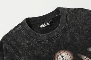 <span class=keywords><strong>T</strong></span>-<span class=keywords><strong>Shirt</strong></span> a Maniche Lunghe con Grafica Vintage Acid Wash Nero Caffè, Oversize in Cotone per Uomo, Streetwear all'Ingrosso - Product Image 2