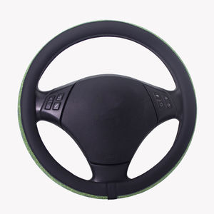 Housse de <span class=keywords><strong>volant</strong></span> en strass tendance, taille universelle, antidérapante, en <span class=keywords><strong>cuir</strong></span>, pour l'amélioration de l'intérieur de la voiture - Product Image 6