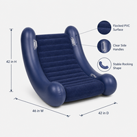 Fauteuil à bascule sensoriel gonflable pour enfants avec siège en PVC floqué côtelé et côtés hauts pour marque privée