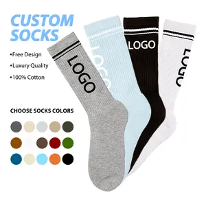 Luxury Quality Custom Socks For Men Unisex Fashion Street Letter Socks Casual Custom Crew Socks