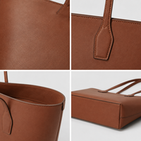 Sac fourre-tout minimaliste en cuir véritable sac à main de luxe à pour femmes pour voyage d'affaires quotidien usine directe