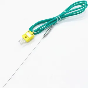 Armored K type Thermocouple high pressure resistance Temperature Sensor Probe J/T/E with Silicone cable