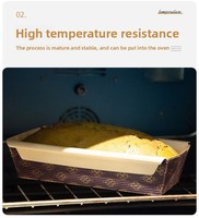Moule à gâteau jetable rectangulaire en papier kraft ondulé, antiadhésif, résistant à la chaleur, compatible micro-ondes, haute qualité, vente chaude BOFA