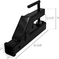 Adaptateur de récepteur de remorquage KAMEXII à fixation par pince, en acier forgé, 2 pouces, pour godet de tracteur, capacité de charge de 800 lb