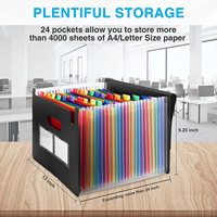Carpeta de Expansión de Bolsillo con 24 Compartimentos de Colores Arcoíris, Personalizada, para Papel Carta A4, Organizador de Documentos